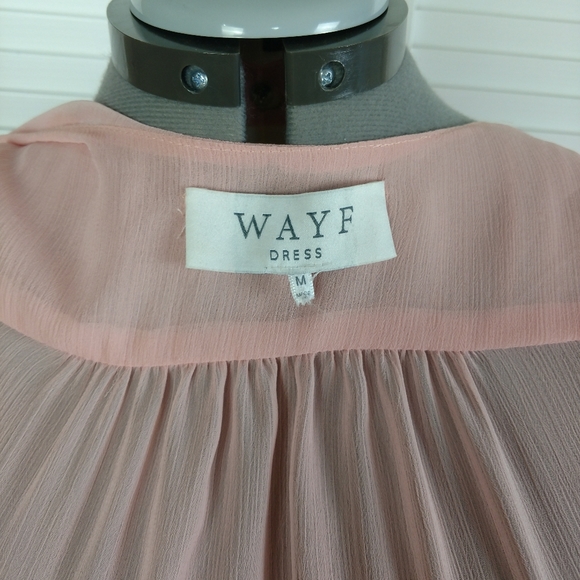 LAST CHANCE WAYF Meryl blush wrap dress short sleeve hi-lo Med - Picture 8 of 11